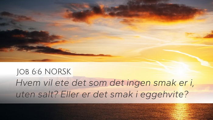 Job 6:6 NORSK Bible Verse Image
