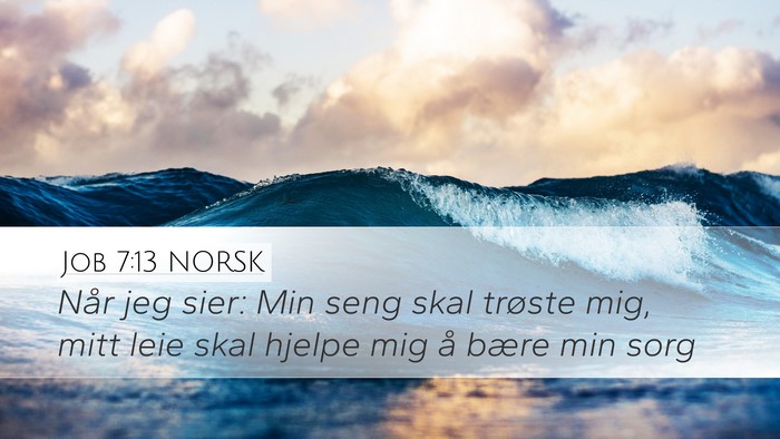 Job 7:13 NORSK Bible Verse Image