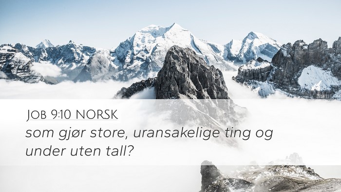 Job 9:10 NORSK Bible Verse Image