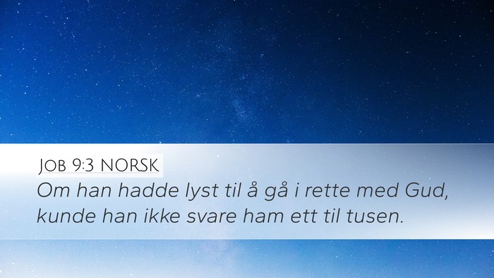 Job 9:3 NORSK Bible Verse Image
