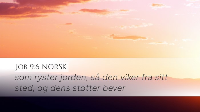 Job 9:6 NORSK Bible Verse Image