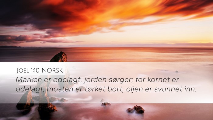 Joel 1:10 NORSK Bible Verse Image