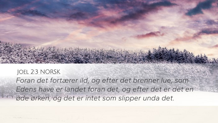 Joel 2:3 NORSK Bible Verse Image