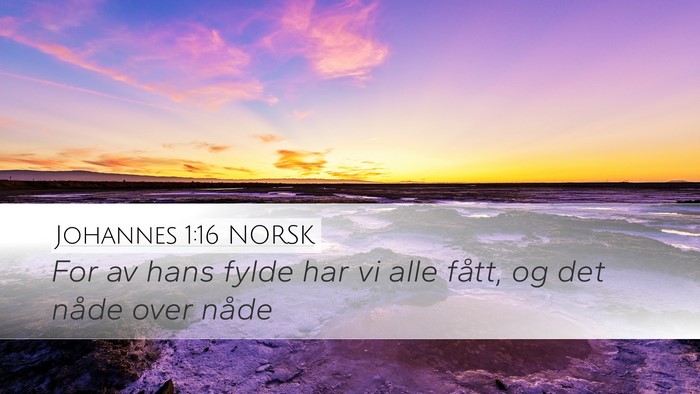 Johannes 1:16 NORSK Bible Verse Image
