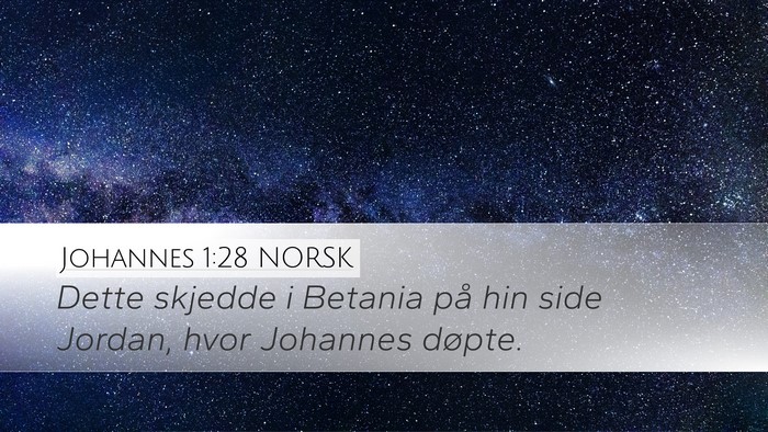 Johannes 1:28 NORSK Bible Verse Image