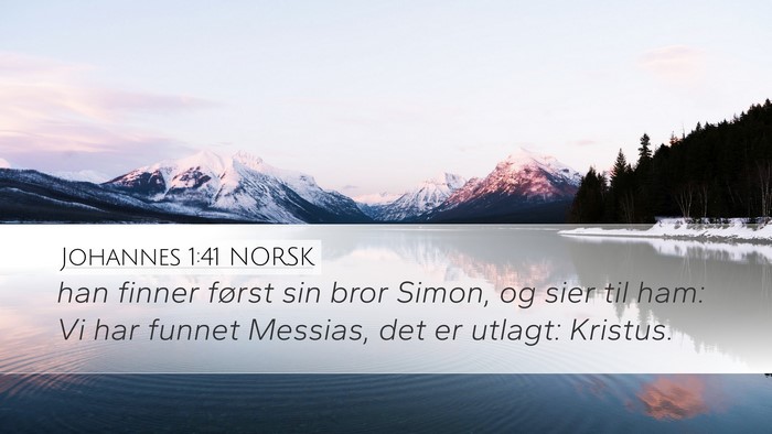 Johannes 1:41 NORSK Bible Verse Image