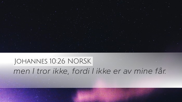 Johannes 10:26 NORSK Bible Verse Image