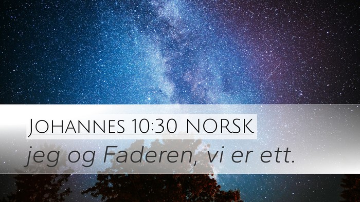 Johannes 10:30 NORSK Bible Verse Image