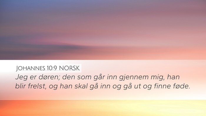 Johannes 10:9 NORSK Bible Verse Image