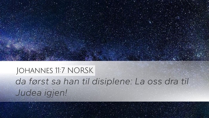 Johannes 11:7 NORSK Bible Verse Image
