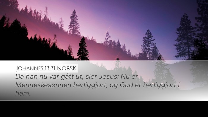 Johannes 13:31 NORSK Bible Verse Image