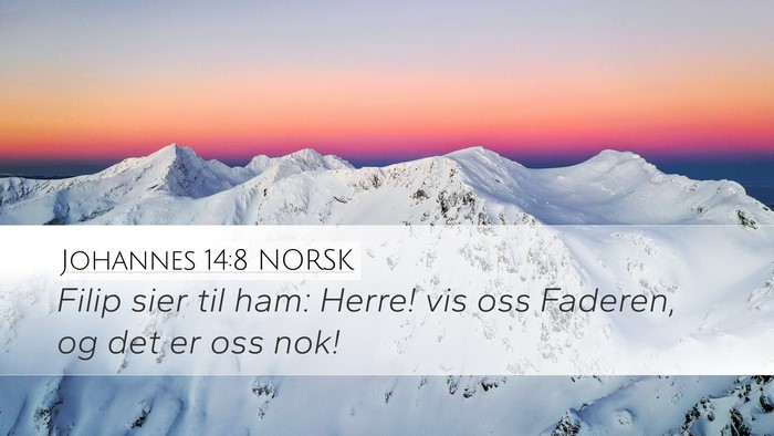 Johannes 14:8 NORSK Bible Verse Image