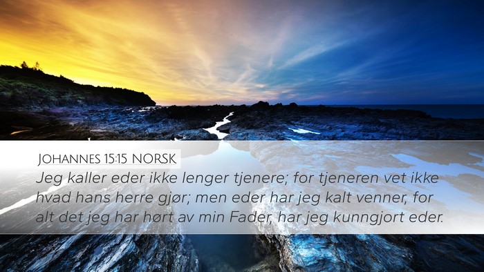 Johannes 15:15 NORSK Bible Verse Image