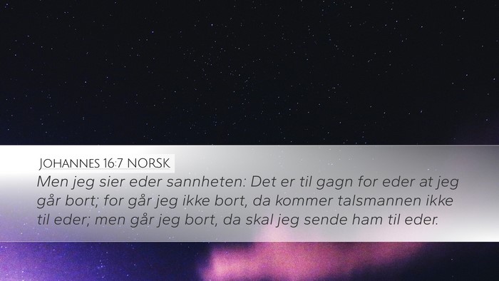 Johannes 16:7 NORSK Bible Verse Image