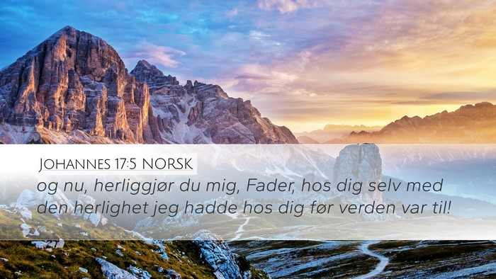 Johannes 17:5 NORSK Bible Verse Image