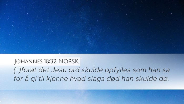 Johannes 18:32 NORSK Bible Verse Image
