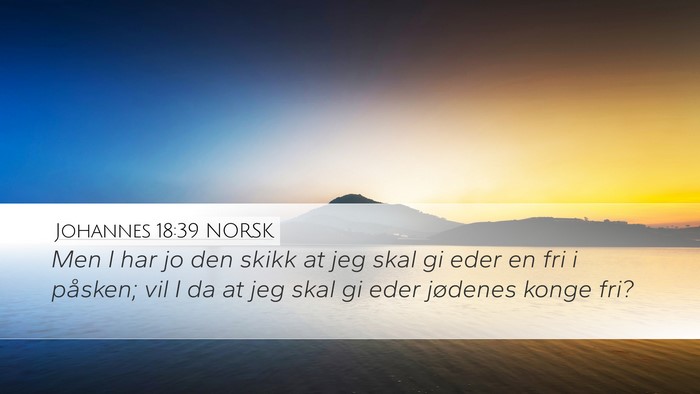 Johannes 18:39 NORSK Bible Verse Image