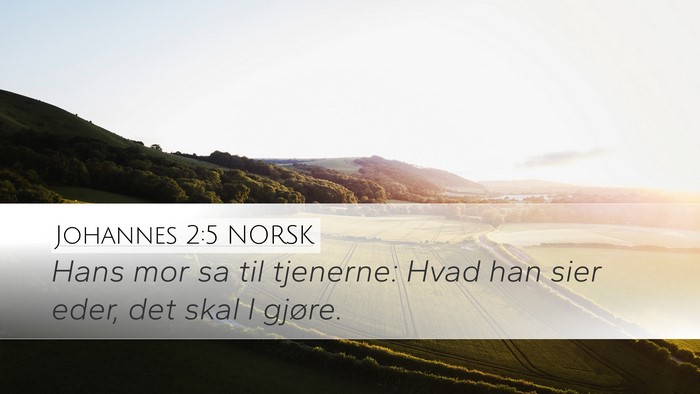 Johannes 2:5 NORSK Bible Verse Image