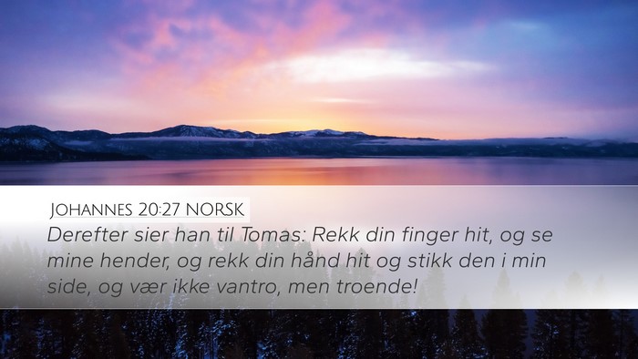 Johannes 20:27 NORSK Bible Verse Image