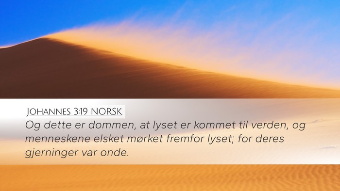 Johannes 3:19 NORSK Bible Verse Image
