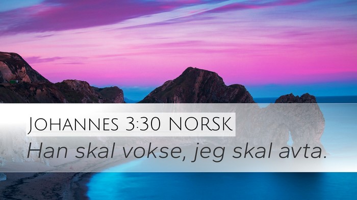 Johannes 3:30 NORSK Desktop Wallpaper - Han skal vokse, jeg skal - Desktop Bible Verse Wallpaper