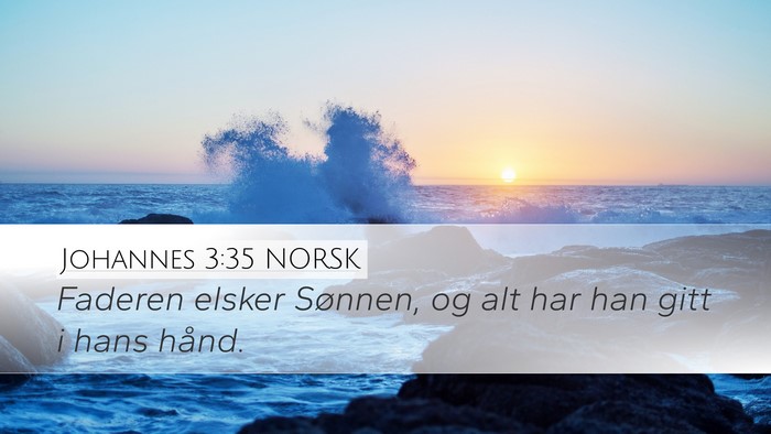 Johannes 3:35 NORSK Bible Verse Image
