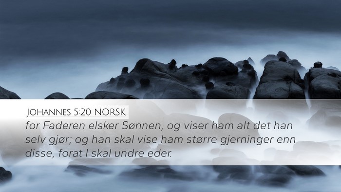 Johannes 5:20 NORSK Bible Verse Image