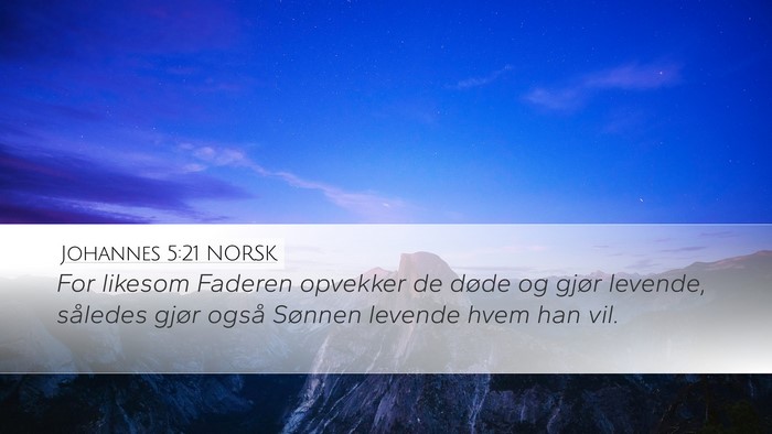 Johannes 5:21 NORSK Bible Verse Image