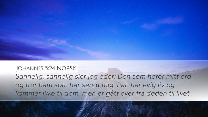 Johannes 5:24 NORSK Bible Verse Image