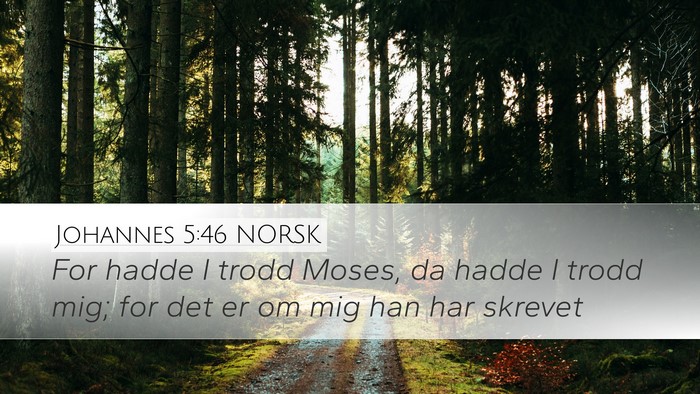 Johannes 5:46 NORSK Bible Verse Image