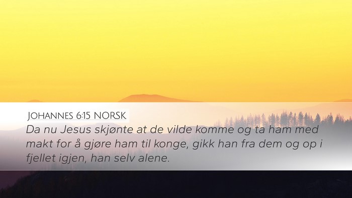 Johannes 6:15 NORSK Bible Verse Image