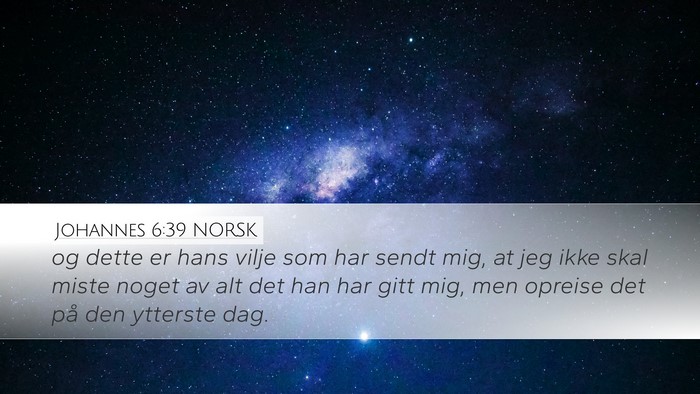 Johannes 6:39 NORSK Bible Verse Image
