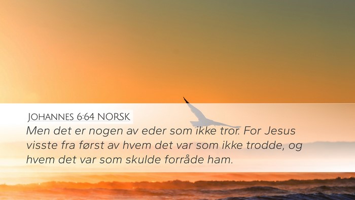 Johannes 6:64 NORSK Bible Verse Image