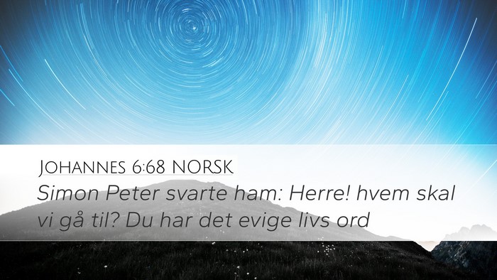 Johannes 6:68 NORSK Bible Verse Image