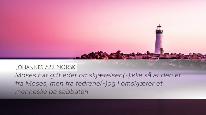 Johannes 7:22 NORSK Bible Verse Image