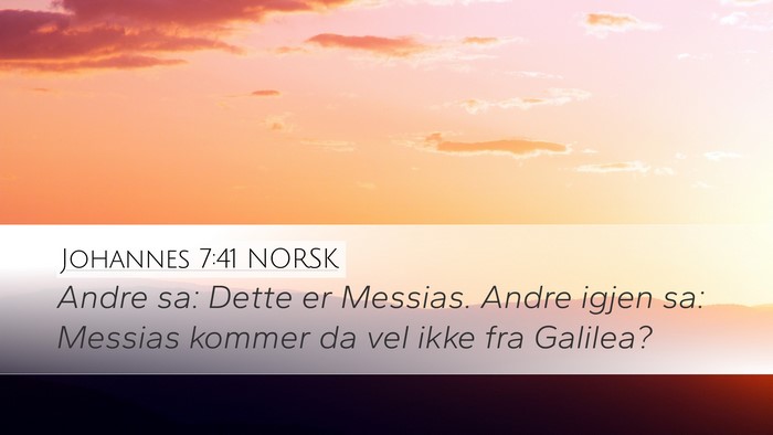 Johannes 7:41 NORSK Bible Verse Image