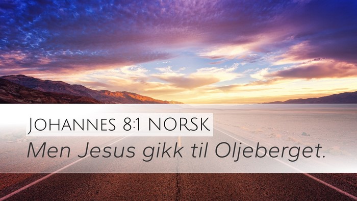 Johannes 8:1 NORSK Bible Verse Image