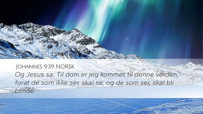 Johannes 9:39 NORSK Bible Verse Image