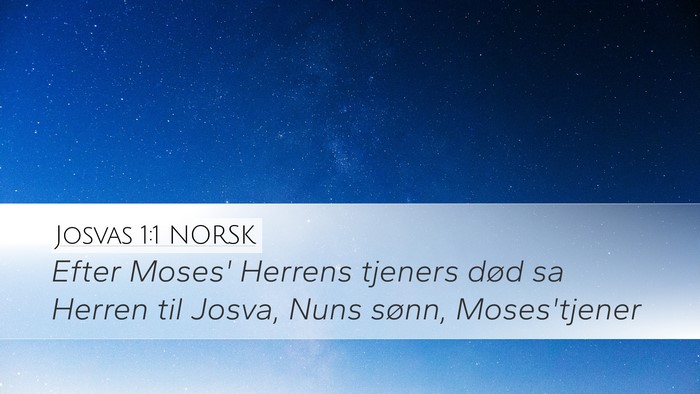 Josvas 1:1 NORSK Bible Verse Image