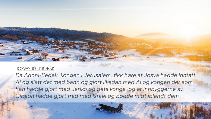 Josvas 10:1 NORSK Bible Verse Image
