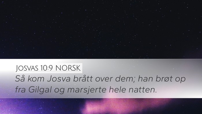 Josvas 10:9 NORSK Bible Verse Image