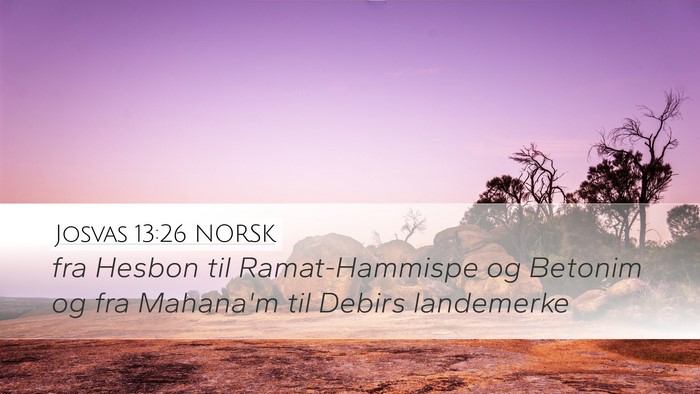 Josvas 13:26 NORSK Bible Verse Image