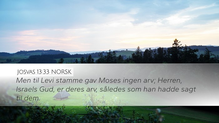 Josvas 13:33 NORSK Desktop Wallpaper - Men til Levi stamme gav Moses ingen arv; Herren, - Desktop Bible Verse Wallpaper