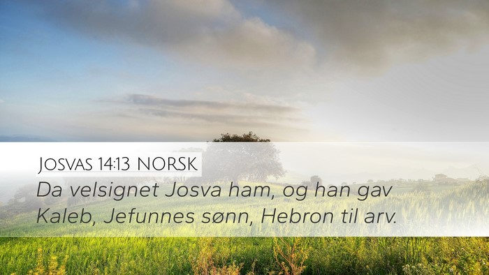 Josvas 14:13 NORSK Bible Verse Image