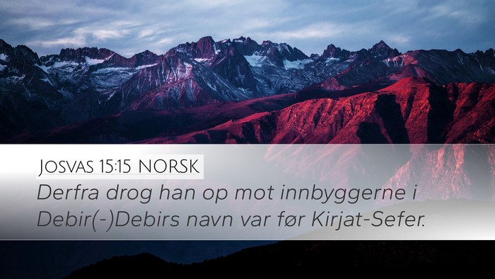 Josvas 15:15 NORSK Bible Verse Image