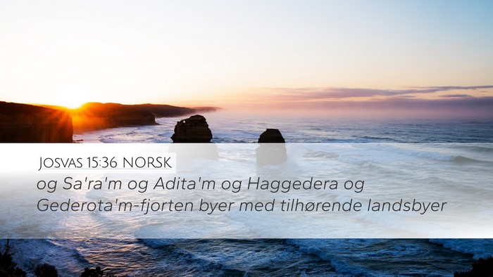 Josvas 15:36 NORSK Bible Verse Image