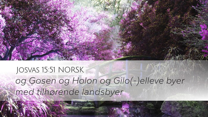 Josvas 15:51 NORSK Bible Verse Image