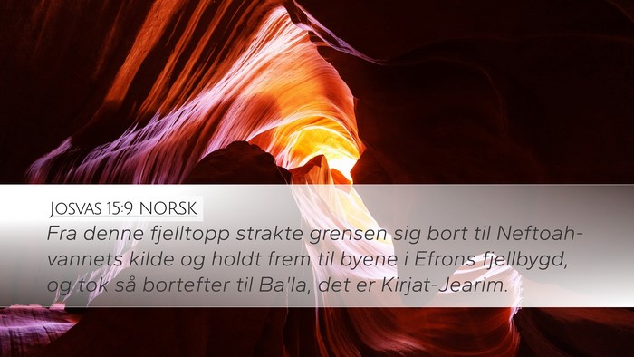 Josvas 15:9 NORSK Bible Verse Image
