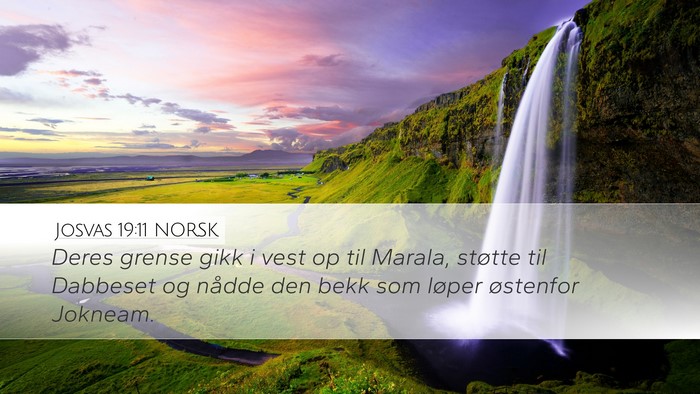 Josvas 19:11 NORSK Bible Verse Image