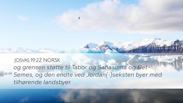 Josvas 19:22 NORSK Bible Verse Image